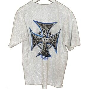 Vtg. Road Rage T-Shirt Mens Size M Biker Motorbike Motorcycles Campbell CA Gray